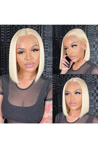 Lace frontal blonde bob wig 12" 13x6