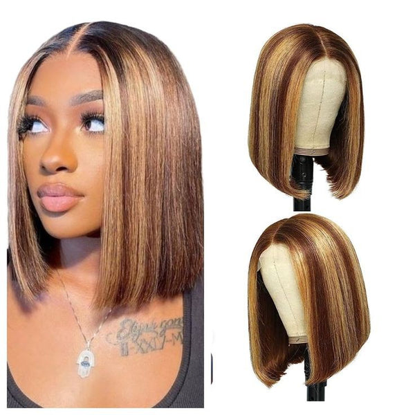 Highlight bob 10" Lace closure wig