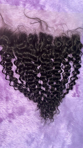 Transparent Swiss lace frontal Exotic deep wave 20”